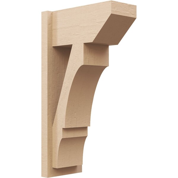 Ekena Millwork 7 1/2-in W x 14-in D x 26-in H Balboa Slat Rough Cedar Woodgrain TimberThane Outlooker, Primed Tan OUTUR075X14X26BOA24RCPR - main